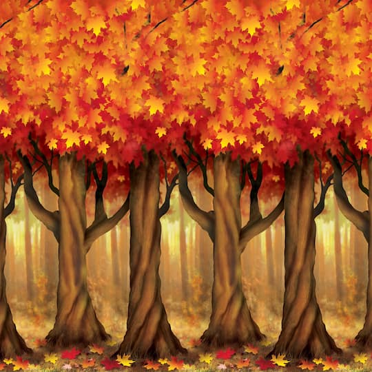 Beistle 4ft. x 30ft. Fall Trees Backdrop